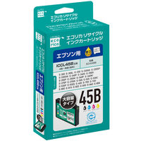 エコリカ エプソン（EPSON）用 リサイクルインク ECI-E45B ４色一体型 1個（直送品）
