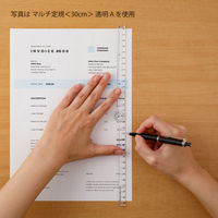 デザインフィル マルチ定規<30cm> 青A 42303006 1セット(15個)（直送品）