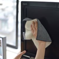 MQ・Duotex プレミアムダブルクロス グレー/クリーム 1枚 イーオクト　マイクロファイバークロス