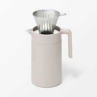 無印良品 広口で洗いやすい 保温保冷 卓上ポット グレーベージュ １．３Ｌ 良品計画