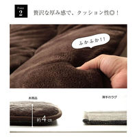 イケヒコ 撥水6層フラン 極厚ラグ 1900×1900mm グリーン 1161721120813 1枚（直送品）