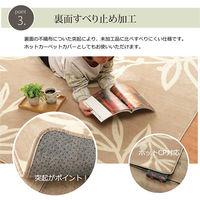 イケヒコ ノーム 柄ラグ 1850×1850mm グリーン 1380000000523 1枚（直送品）