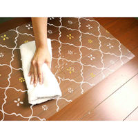 明和グラビア キッチンマット 拭ける 60×270cm 柄物 クリア タイル 428202 1個（直送品）