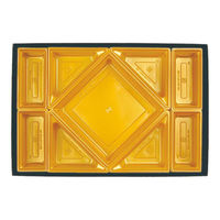 弁当容器 HSH-C65-6 冷凍レンジカップ用 テーパー型貼箱 (黒木目エンボス) HSHC656BKMES（直送品）