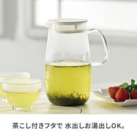 HARIO（ハリオ）冷水筒 レンジで簡単 1000ml  耐熱ガラス ホワイト XMPー1000ーW 1個