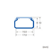 サンワサプライ  壁用ケーブルモール（幅17mm、角型、ミルキーホワイト） CA-KK17MW（直送品）