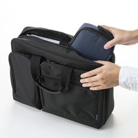 サンワサプライ  トラベル小物ポーチ（W195×D135×H55mm・ネイビー） IN-AD11NV（直送品）