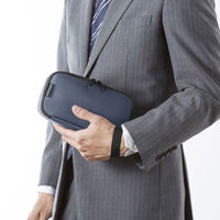 サンワサプライ  トラベル小物ポーチ（W215×D115×H65mm・ネイビー） IN-AD12NV（直送品）