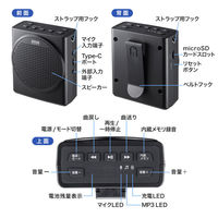 サンワサプライ  ハンズフリー拡声器スピーカー MM-SPAMP19（直送品）