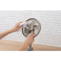 ライフオンプロダクツ 折りたたみコードレスリビングファン 首振り機能付 キャメル LCAF031-CM 1台