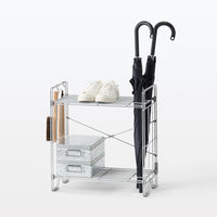 無印良品 中でも外でも使えるワイヤーラック ミニ 約幅４８．５×奥行２７．５×高さ５２．５ｃｍ 良品計画