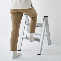 無印良品 アルミ 踏み台 ２段 約幅４６×奥行５５×高さ６４ｃｍ 良品計画