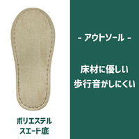 オクムラ パイルボーダー外縫いスリッパ 布 Mサイズ レッド NPAK24900OR 1足