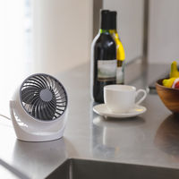 トップランド 卓上扇風機 羽根径9cm 風量5段階 360度角度調整 ホワイト SF-CC25WT 1台