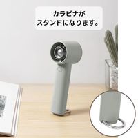 トレードワン ウィンジー USB充電式ミニターボファン カラビナ付 グレー 30803 1台