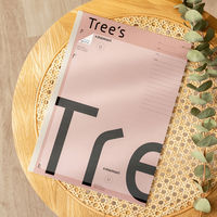 日本ノート Tree'sノート A4 PメモリU罫8mm 40枚スモークピンク　 TRPUA4 1セット（1冊×5）