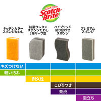 スリーエム（3M）スコッチブライト ハイブリッド貼り合わせスポンジ 抗菌 キッチン グレー HB-21KGY-H-6P A（6個入）