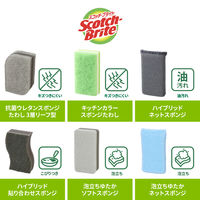 スリーエム（3M）スコッチブライト 抗菌ウレタンスポンジたわし（リーフ型/3層）キッチン グレー SS-72KGY-6P A（6個入）