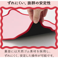 マウスパッド ウェーブデザイン ズレにくい 裏面ラバー ピンク MP-UK01PN エレコム 1個（直送品）