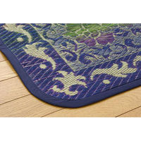 イケヒコ マーベラス い草ラグ 1910×1910mm ブルー 1061230013603 1枚（直送品）