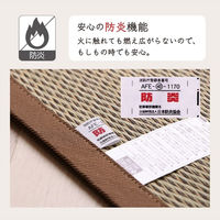 イケヒコ ノア 花ござ 江戸間3畳 2610×1740mm ブラック 1080380030302 1枚（直送品）