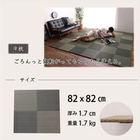 イケヒコ シンプルノア 置き畳 820×820mm ブラウン 1110440060208 1枚（直送品）