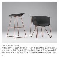 【設置込】イトーキ リフェルト 座クッション 4本脚 ホワイトグレー KLF-325C-T1W125 1脚（直送品）