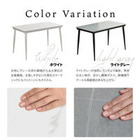 【軒先渡し】B.Bファニシング LUCY ダイニングテーブル 幅1200×奥行690×高さ730mm LUDT0277CEWHT 1台（直送品）