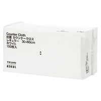（限定）抗菌・防カビ カウンタークロス レギュラー 約30×60cm ホワイト 1セット（1パック（100枚入）×5）帝人フロンティア オリジナル