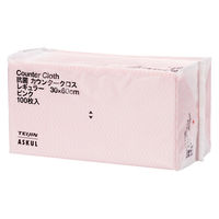 （限定）抗菌・防カビ カウンタークロス レギュラー 約30×60cm ピンク 1セット（1パック（100枚入）×5）帝人フロンティア オリジナル