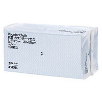 （限定）抗菌・防カビ カウンタークロス レギュラー 約30×60cm ブルー 1セット（1パック（100枚入）×5）帝人フロンティア オリジナル