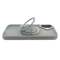 エアージェイ iphone16用 Magsafe対応スタンドリング付背面ケース SL AC-P24-MRS GY 1個（直送品）