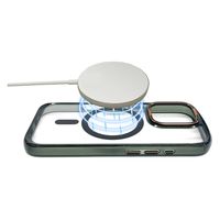 エアージェイ iphone16pro用 Magsafe対応ラウンドフォルムクリアケース 黒 AC-P24P-RMR BK 1個（直送品）