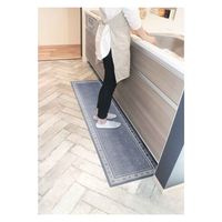オカトー キッチンマット khastan インテリアマット 45×180cm グレー 464739 1個（直送品）