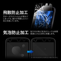 らくらくスマートフォン F-53E ガラスフィルム スタンダードサイズ 高感度0.2mm ブルーライトカット（直送品）