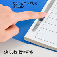 プラス 年組氏名PPフラットファイル A4タテ ユニバーサルカラー 青色 79403 1冊