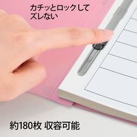 プラス 年組氏名PPフラットファイル A4タテ ユニバーサルカラー ピンク色 79402 1冊