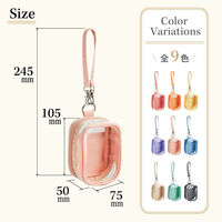 リヒト myfa 推し活 ぬいポーチ カプセルトイ デコレーションボックスポーチミニミニ シャーベットピンク A3307-12 1個（直送品）