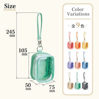 リヒト myfa 推し活 ぬいポーチ カプセルトイ デコレーションボックスポーチ ミニミニ ミントグリーン A3307-19 1個（直送品）