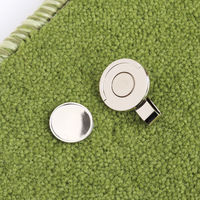 日本紐釦貿易 日本紐釦貿易(Nippon Chuko) ゴルフマーカー シルバー 本体&プレート1セット A8-23 1セット(3袋)（直送品）