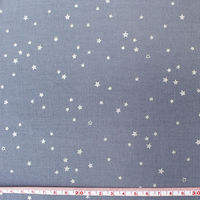 日本紐釦貿易(Nippon Chuko) スター Wガーゼ生地 シルキーソフト加工 グレー 巾約110cm×4mカット GS5514W-F-（直送品）