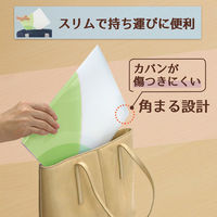 プラス PastyスリムホルダーF A4 Mグリーン 98865 1冊（直送品）
