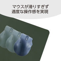 デスクマット マウス対応 ソフトレザー リバーシブル 大型 水拭き可 カーキ×ネイビー MP-DM05KHNV エレコム 1個（直送品）
