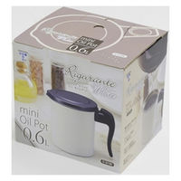 竹原製缶 リグランテ ホワイト ミニ オイルポット0.6L S-31W 1個（直送品）