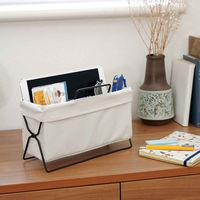 東洋ケース 卓上収納 卓上マルチラック 折りたたみ ファブリック アイボリー 417526 1個（直送品）