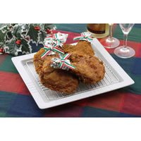 下村企販 プレート 網付き 25cm スクエアディッシュ 磁器 423336 1個（直送品）