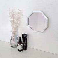 パラデック スタンド&ウォールミラー 八角形ミラー SSサイズ 15×15cm オクタム シルバー 450686 1個（直送品）