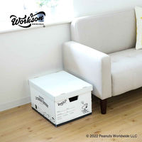 東洋ケース 収納ケース Workson スローイングボックス PEANUTS スヌーピー ホワイト 413417 1個（直送品）