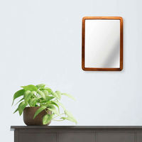 パラデック ウォールミラー 木製フレーム 30cm×40cm アコウスティック ブラウン 450708 1個（直送品）