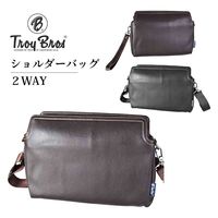 スワン Troy Bros 牛革シボ 2WAYショルダー 7032 ブラウン 1個（直送品）